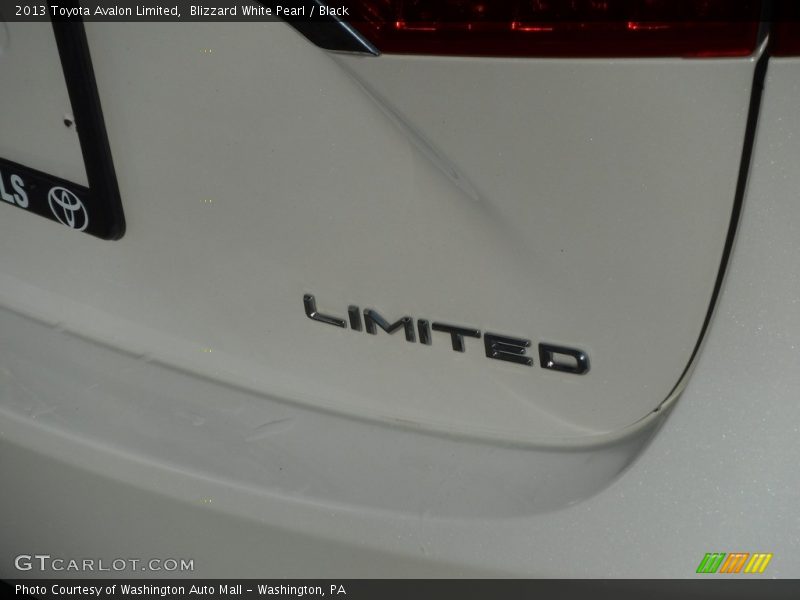 Blizzard White Pearl / Black 2013 Toyota Avalon Limited