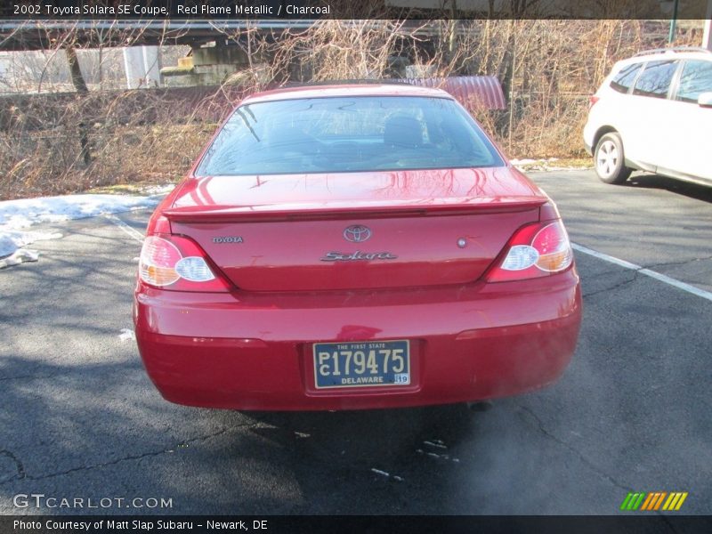 Red Flame Metallic / Charcoal 2002 Toyota Solara SE Coupe