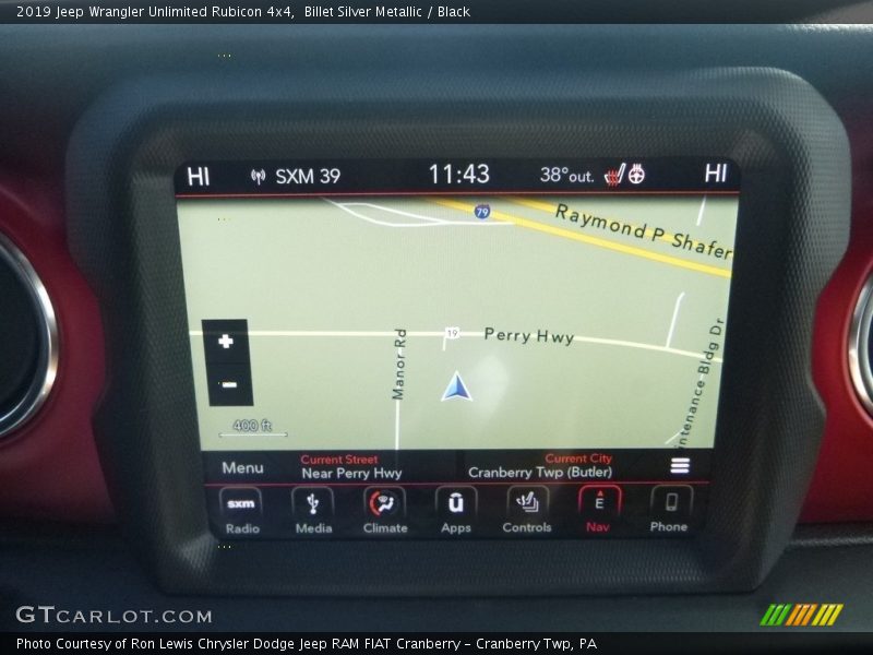 Navigation of 2019 Wrangler Unlimited Rubicon 4x4