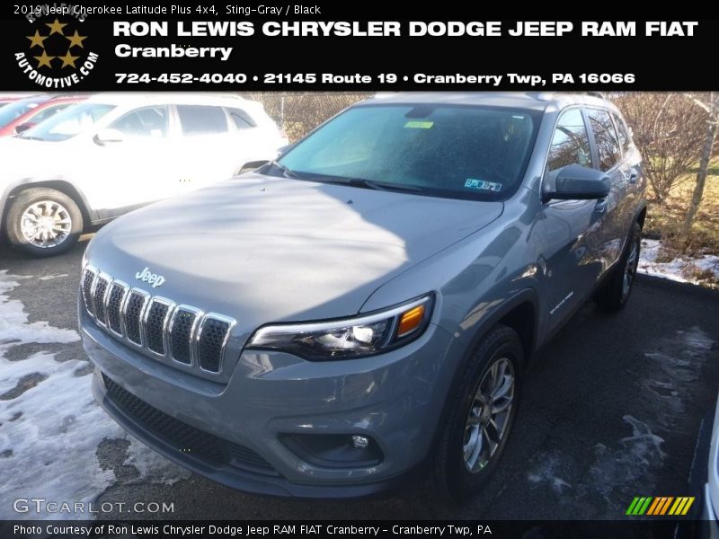 Sting-Gray / Black 2019 Jeep Cherokee Latitude Plus 4x4