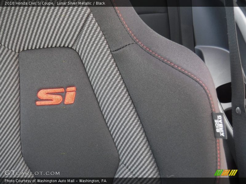 Lunar Silver Metallic / Black 2018 Honda Civic Si Coupe