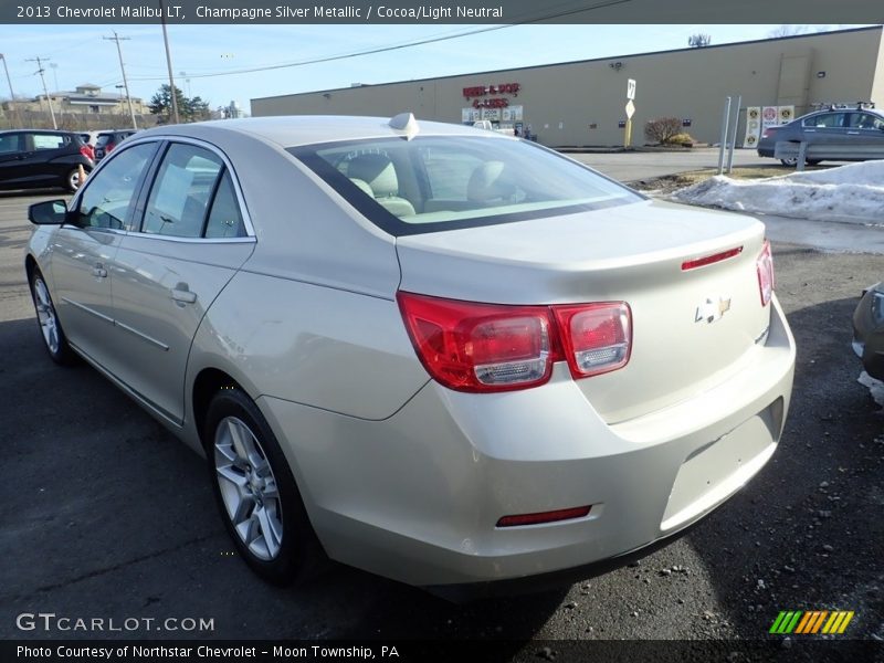 Champagne Silver Metallic / Cocoa/Light Neutral 2013 Chevrolet Malibu LT
