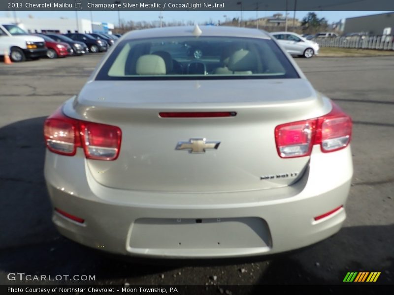 Champagne Silver Metallic / Cocoa/Light Neutral 2013 Chevrolet Malibu LT