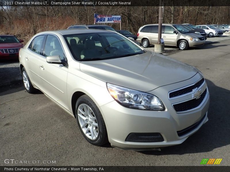 Champagne Silver Metallic / Cocoa/Light Neutral 2013 Chevrolet Malibu LT