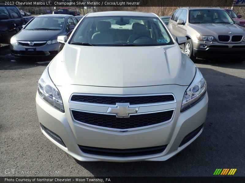 Champagne Silver Metallic / Cocoa/Light Neutral 2013 Chevrolet Malibu LT
