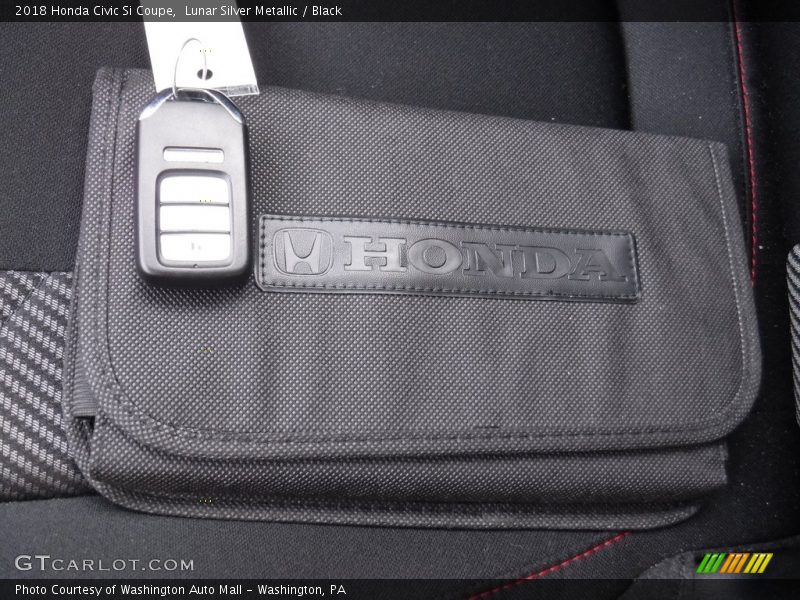 Lunar Silver Metallic / Black 2018 Honda Civic Si Coupe