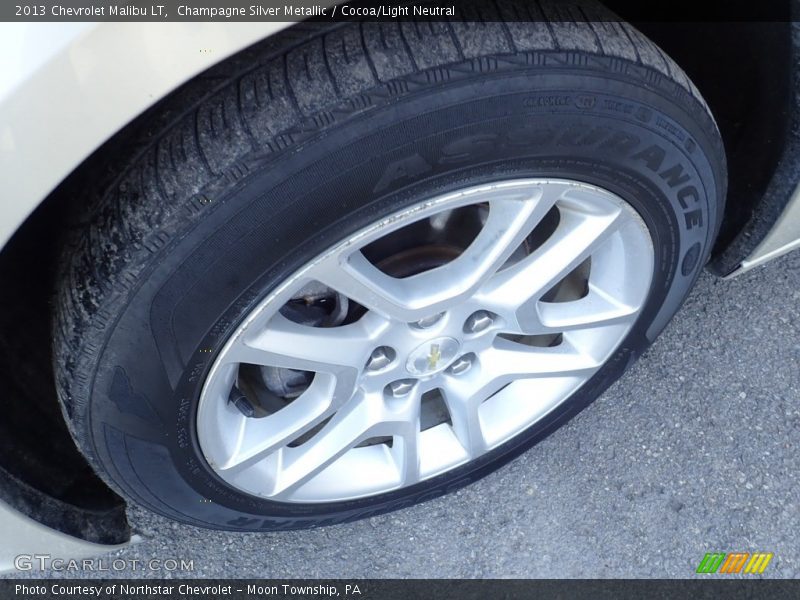 Champagne Silver Metallic / Cocoa/Light Neutral 2013 Chevrolet Malibu LT
