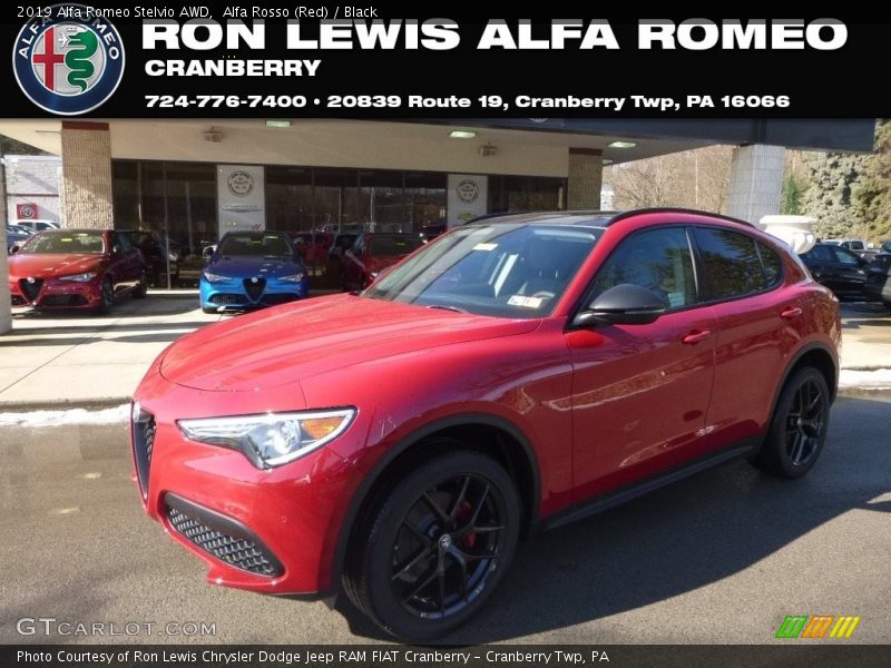 Alfa Rosso (Red) / Black 2019 Alfa Romeo Stelvio AWD