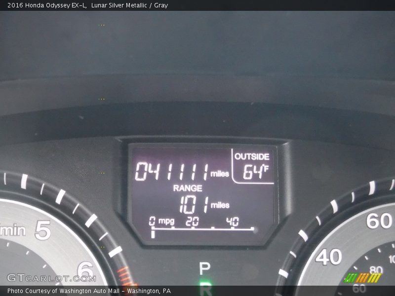Lunar Silver Metallic / Gray 2016 Honda Odyssey EX-L