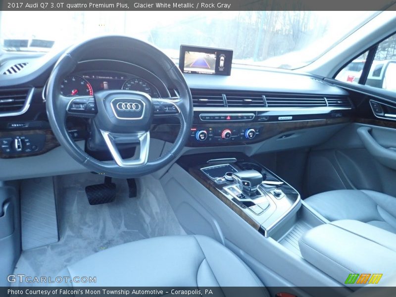 Glacier White Metallic / Rock Gray 2017 Audi Q7 3.0T quattro Premium Plus