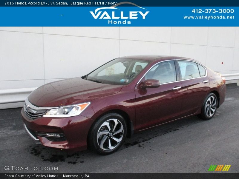 Basque Red Pearl II / Ivory 2016 Honda Accord EX-L V6 Sedan