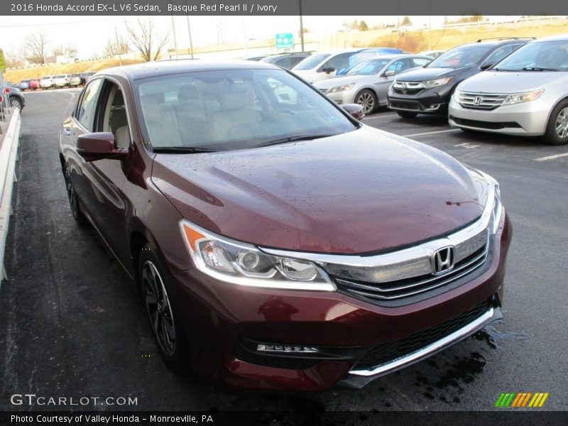 Basque Red Pearl II / Ivory 2016 Honda Accord EX-L V6 Sedan