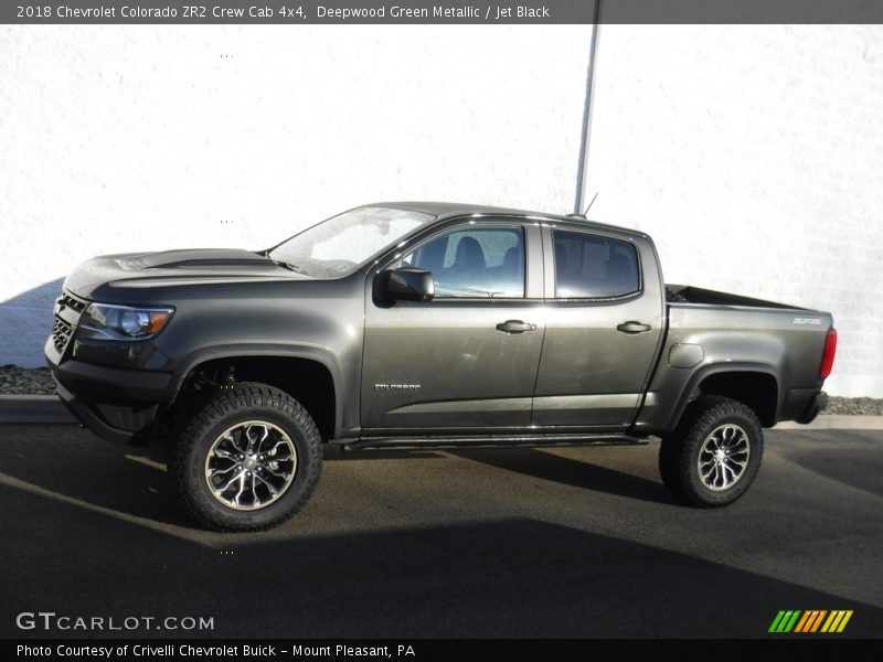 Deepwood Green Metallic / Jet Black 2018 Chevrolet Colorado ZR2 Crew Cab 4x4
