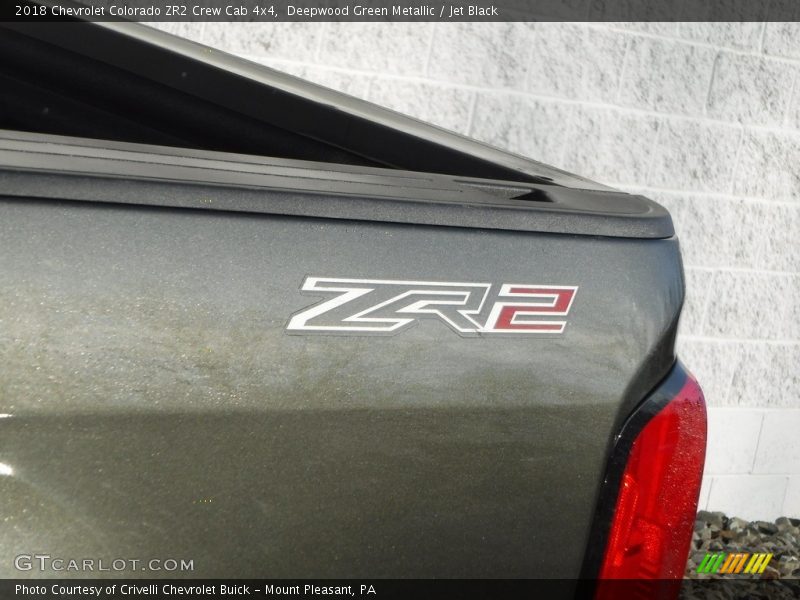 Deepwood Green Metallic / Jet Black 2018 Chevrolet Colorado ZR2 Crew Cab 4x4