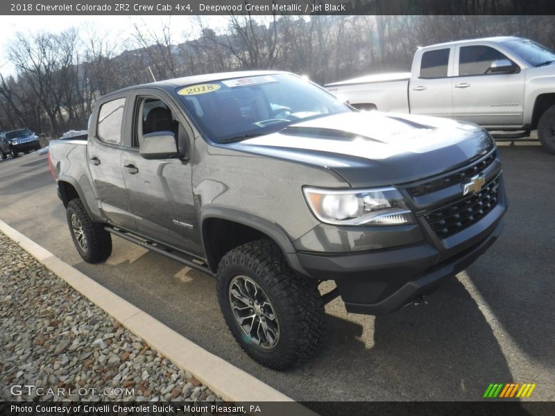 Deepwood Green Metallic / Jet Black 2018 Chevrolet Colorado ZR2 Crew Cab 4x4