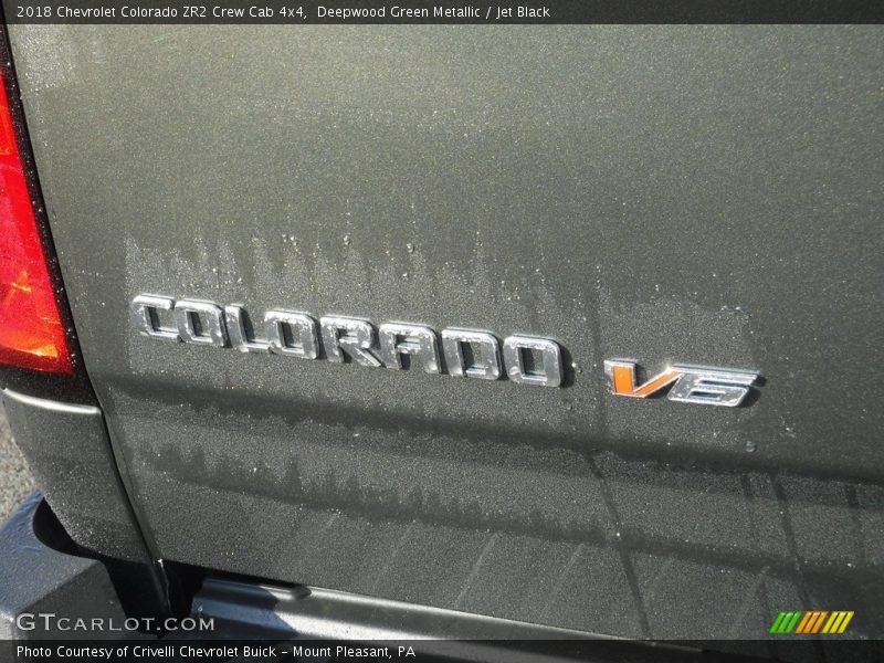 Deepwood Green Metallic / Jet Black 2018 Chevrolet Colorado ZR2 Crew Cab 4x4