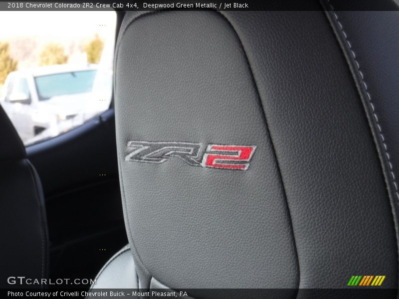 Deepwood Green Metallic / Jet Black 2018 Chevrolet Colorado ZR2 Crew Cab 4x4