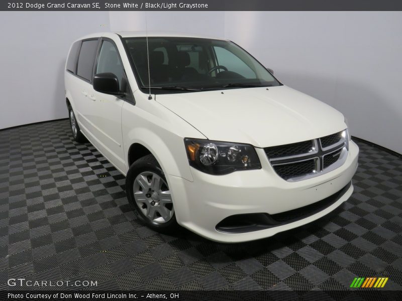 Stone White / Black/Light Graystone 2012 Dodge Grand Caravan SE