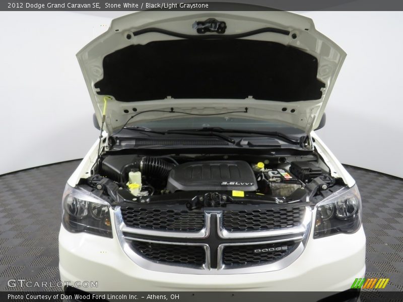 Stone White / Black/Light Graystone 2012 Dodge Grand Caravan SE