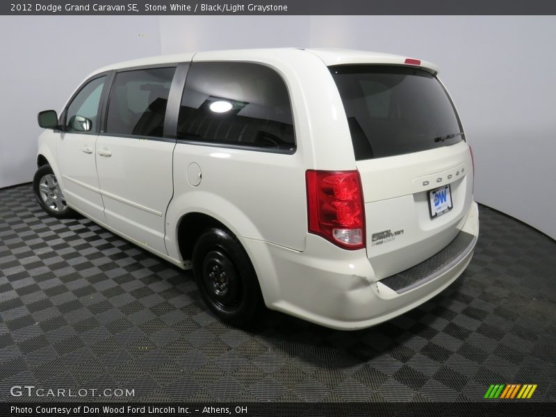 Stone White / Black/Light Graystone 2012 Dodge Grand Caravan SE