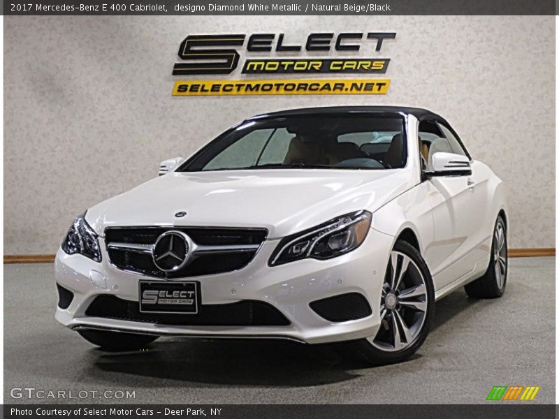 designo Diamond White Metallic / Natural Beige/Black 2017 Mercedes-Benz E 400 Cabriolet