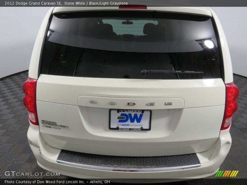Stone White / Black/Light Graystone 2012 Dodge Grand Caravan SE
