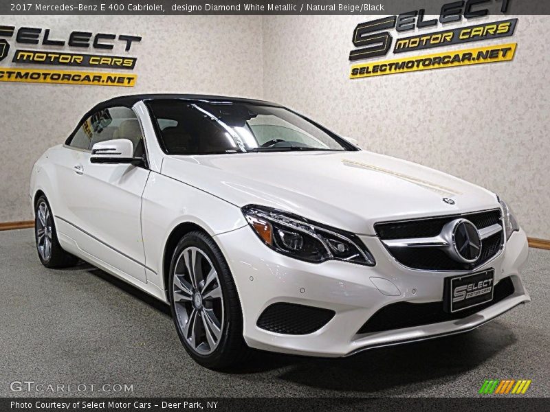 designo Diamond White Metallic / Natural Beige/Black 2017 Mercedes-Benz E 400 Cabriolet