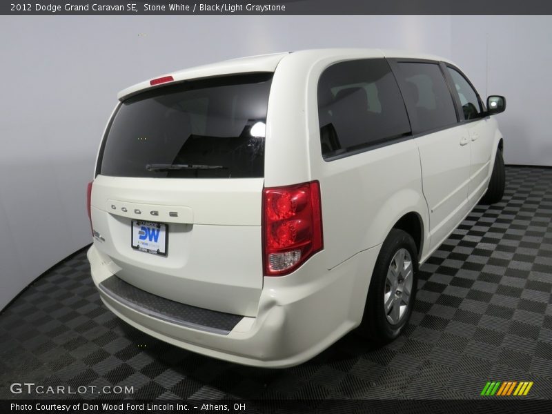 Stone White / Black/Light Graystone 2012 Dodge Grand Caravan SE