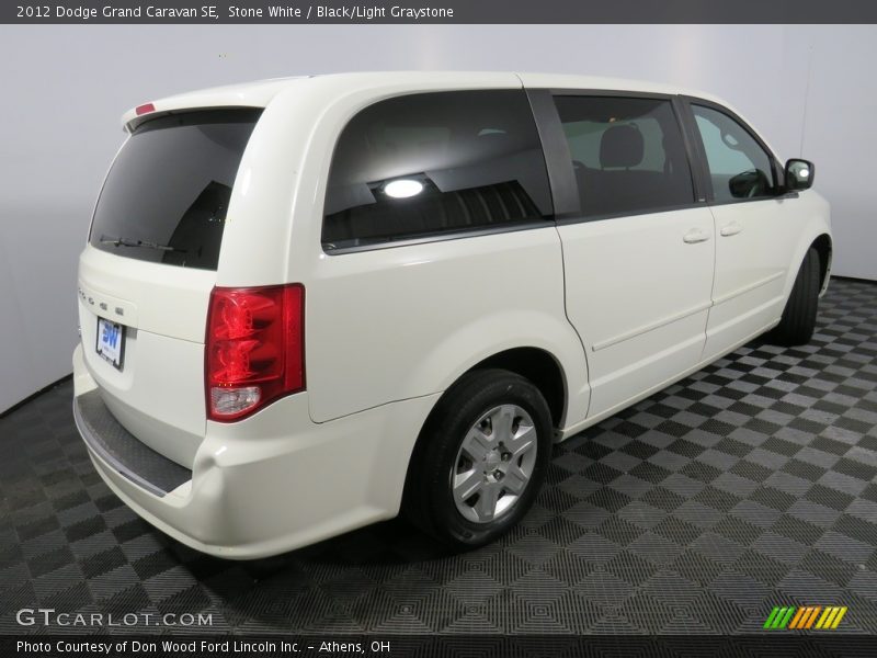 Stone White / Black/Light Graystone 2012 Dodge Grand Caravan SE
