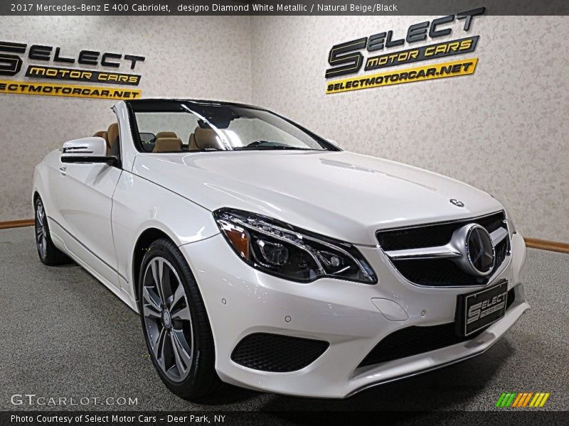 designo Diamond White Metallic / Natural Beige/Black 2017 Mercedes-Benz E 400 Cabriolet