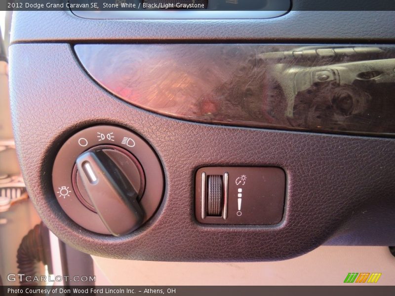 Stone White / Black/Light Graystone 2012 Dodge Grand Caravan SE