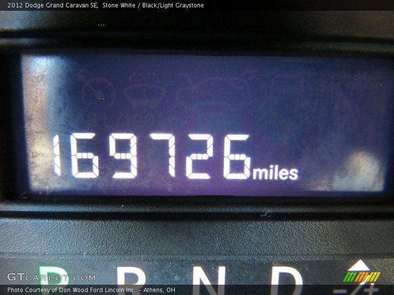 Stone White / Black/Light Graystone 2012 Dodge Grand Caravan SE