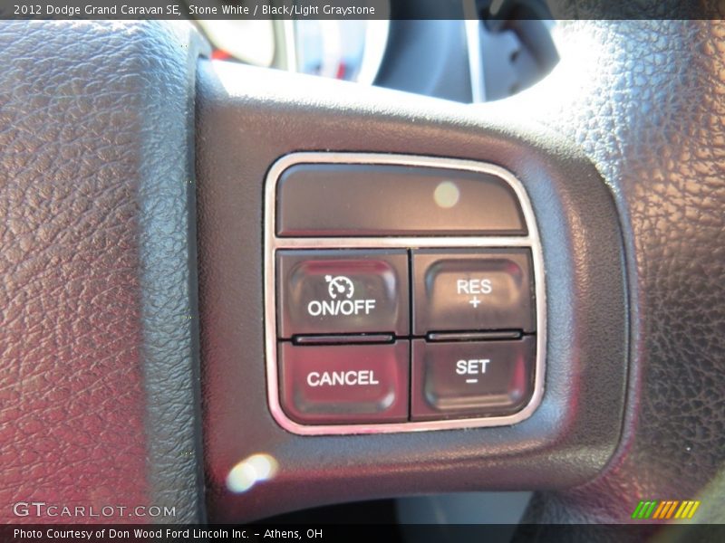 Stone White / Black/Light Graystone 2012 Dodge Grand Caravan SE