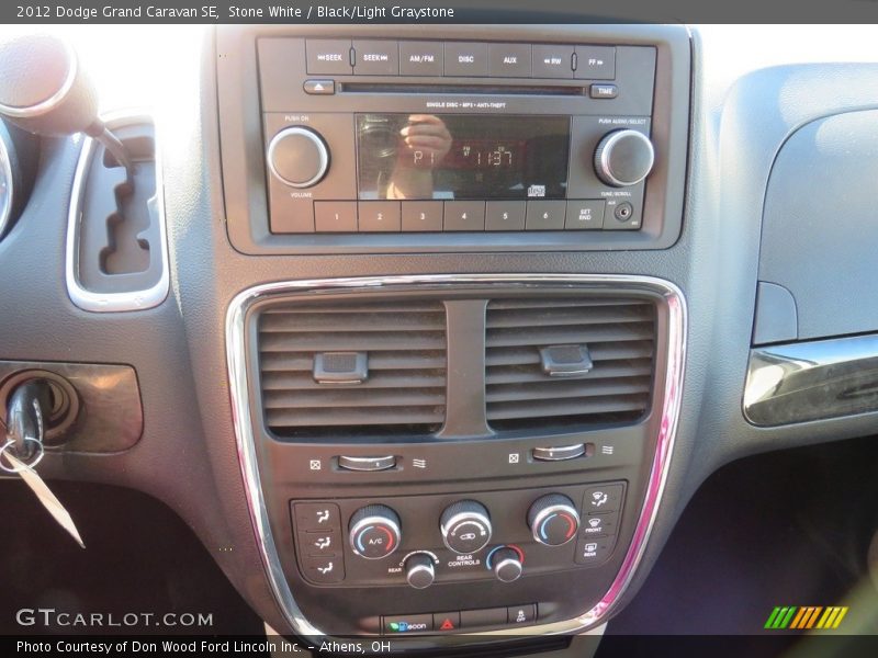 Stone White / Black/Light Graystone 2012 Dodge Grand Caravan SE