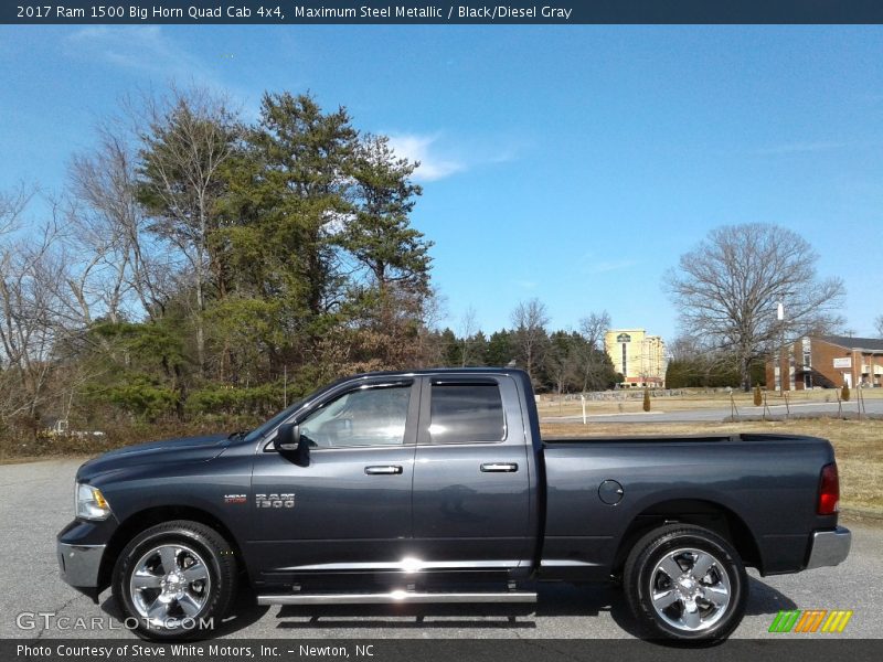 Maximum Steel Metallic / Black/Diesel Gray 2017 Ram 1500 Big Horn Quad Cab 4x4