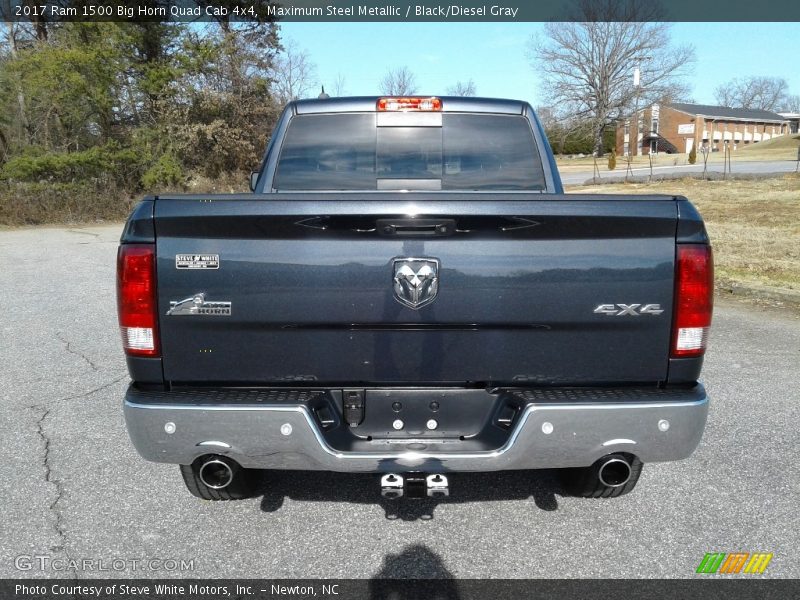 Maximum Steel Metallic / Black/Diesel Gray 2017 Ram 1500 Big Horn Quad Cab 4x4