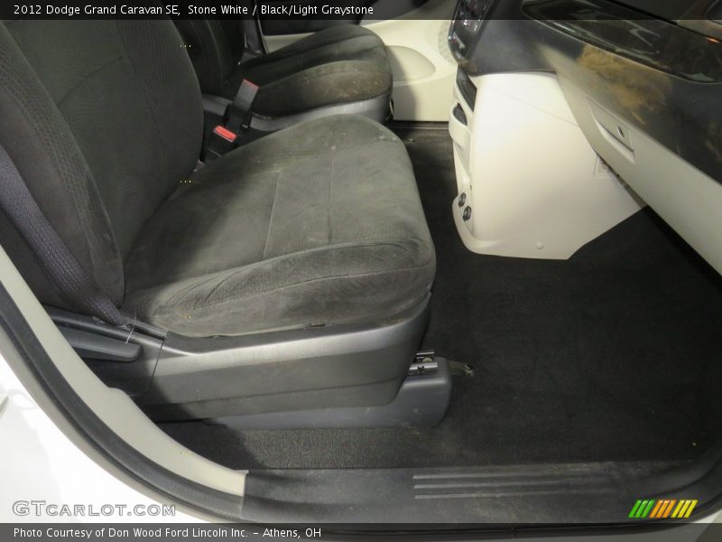 Stone White / Black/Light Graystone 2012 Dodge Grand Caravan SE