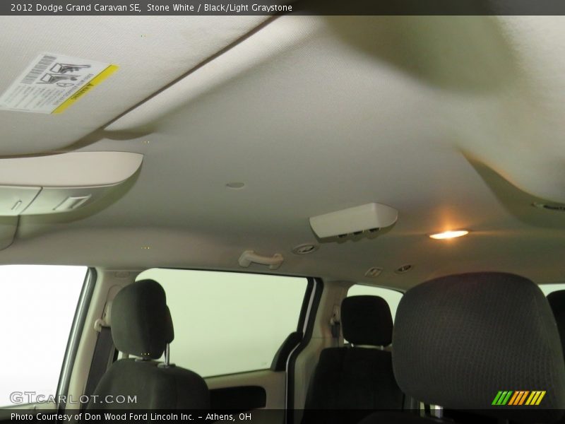 Stone White / Black/Light Graystone 2012 Dodge Grand Caravan SE