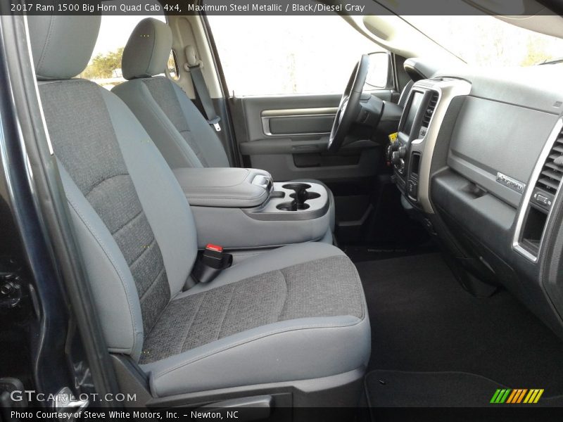 Maximum Steel Metallic / Black/Diesel Gray 2017 Ram 1500 Big Horn Quad Cab 4x4