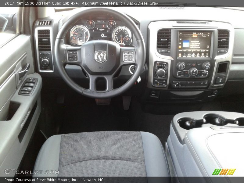 Maximum Steel Metallic / Black/Diesel Gray 2017 Ram 1500 Big Horn Quad Cab 4x4