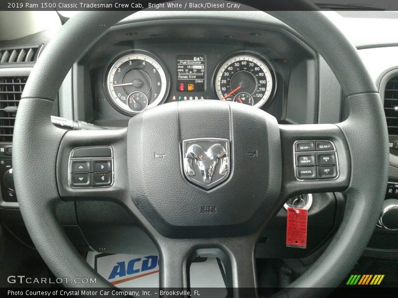 Bright White / Black/Diesel Gray 2019 Ram 1500 Classic Tradesman Crew Cab