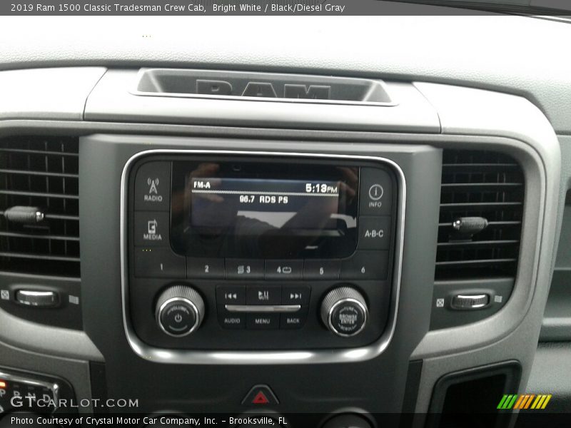 Bright White / Black/Diesel Gray 2019 Ram 1500 Classic Tradesman Crew Cab