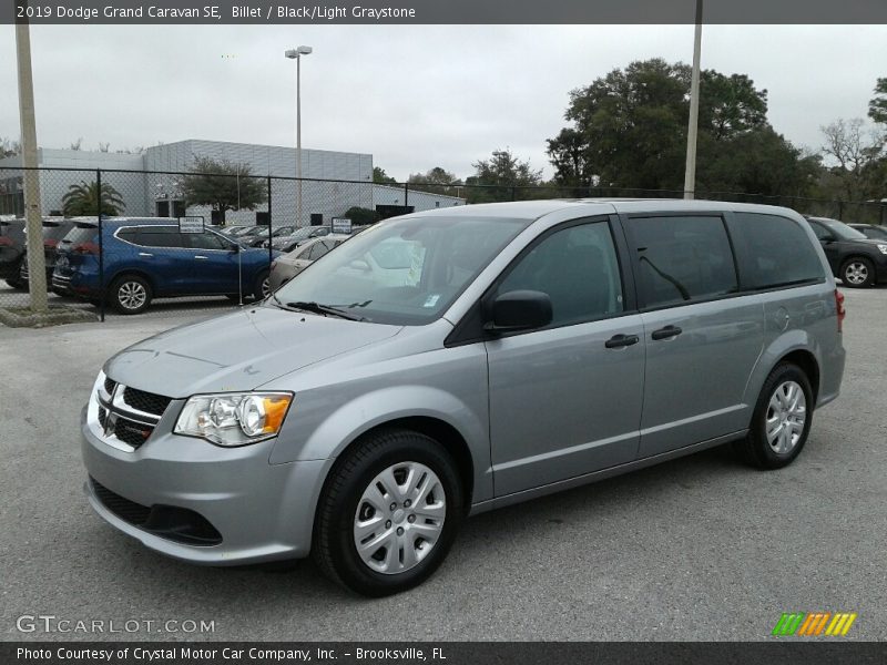 Billet / Black/Light Graystone 2019 Dodge Grand Caravan SE