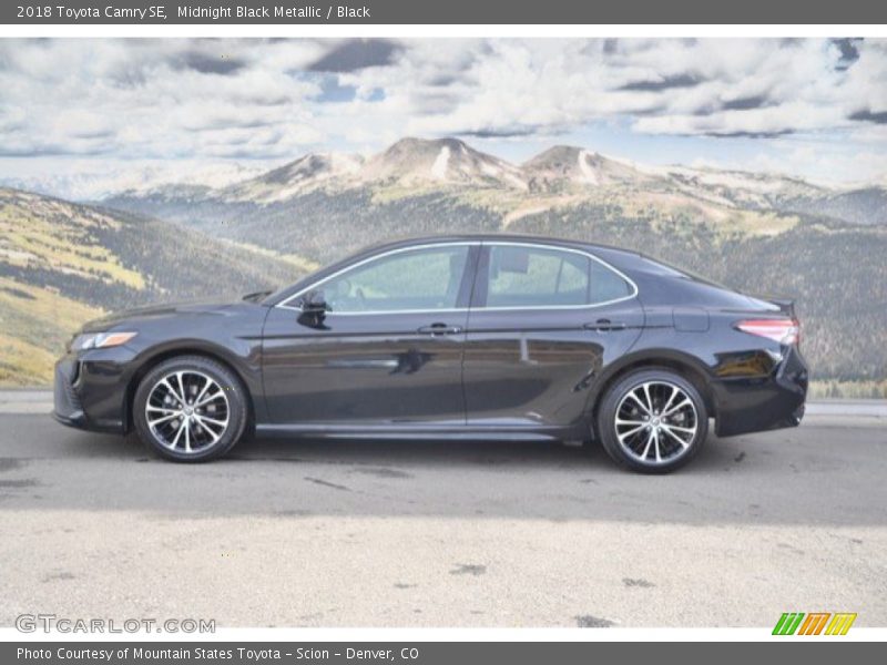 Midnight Black Metallic / Black 2018 Toyota Camry SE