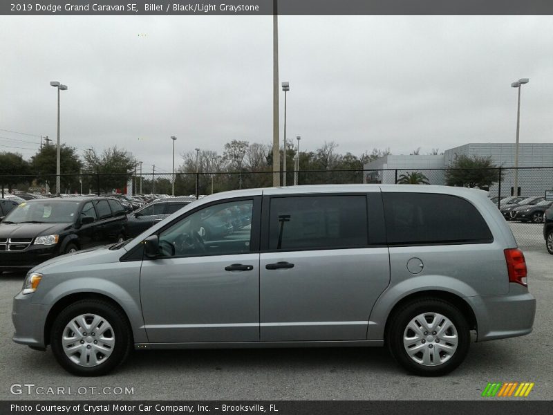 Billet / Black/Light Graystone 2019 Dodge Grand Caravan SE