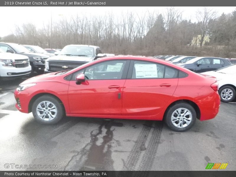 Red Hot / Jet Black/­Galvanized 2019 Chevrolet Cruze LS