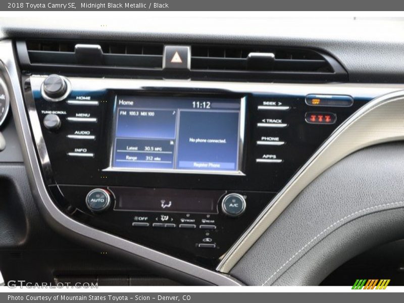 Midnight Black Metallic / Black 2018 Toyota Camry SE