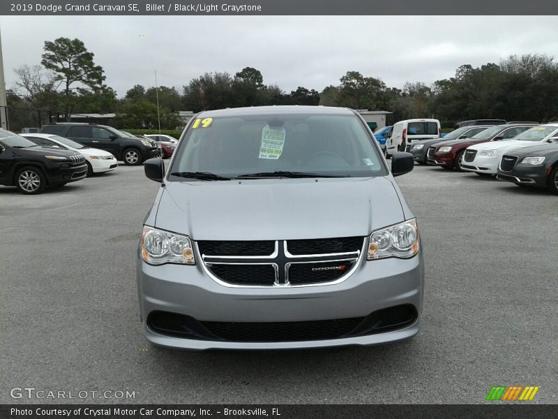 Billet / Black/Light Graystone 2019 Dodge Grand Caravan SE