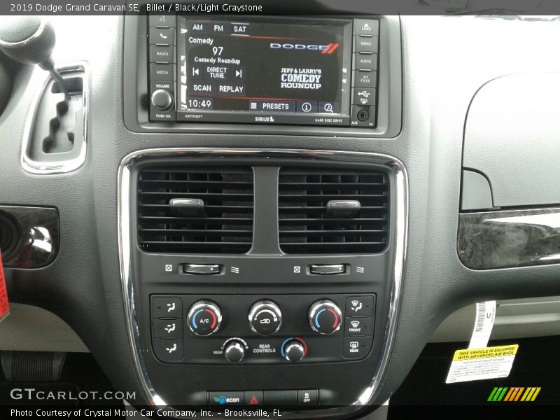 Billet / Black/Light Graystone 2019 Dodge Grand Caravan SE