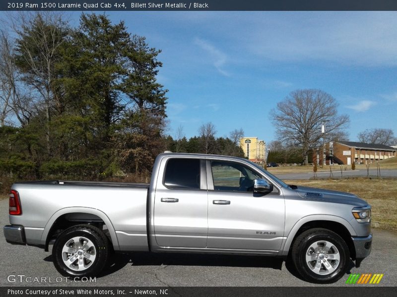Billett Silver Metallic / Black 2019 Ram 1500 Laramie Quad Cab 4x4